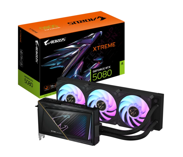 GIGABYTE GeForce RTX 5080 AORUS Xtreme Waterforce 16GB GDDR7 DLSS4 GV-N5080AORUSX W-16GD - 1309806 - zdjęcie